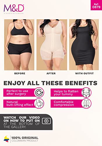 M&D Fajas Colombianas Post Surgery Shapewear After Liposuction Tummy Control Hourglass Bodysuit for Curvy Women4