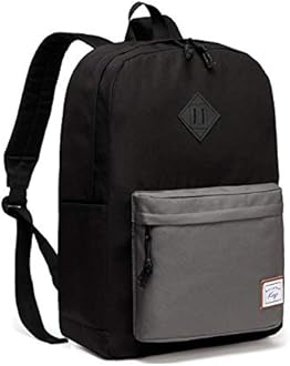 Kasgo School Backpack, Lightweight Water-Resistant Rucksack 17.3L Large Capacity Backpack for Men Women Teenagers Casual Daypack Travel Work Hiking