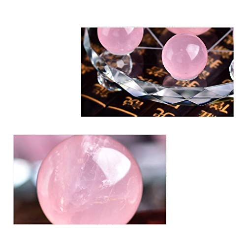 Boule de cristal rose en quartz naturel pour harmoniser le bureau