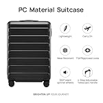 NINETYGO Carry On Luggage 22x14x9 Airline Approved, 20 Inch Luggage with Smooth Spinner Wheels, Lightweight, Hard Shell PC Suitcase Carry-On, Travel Luggage, TSA Approved (Black, Rhine Basic) - Image 3