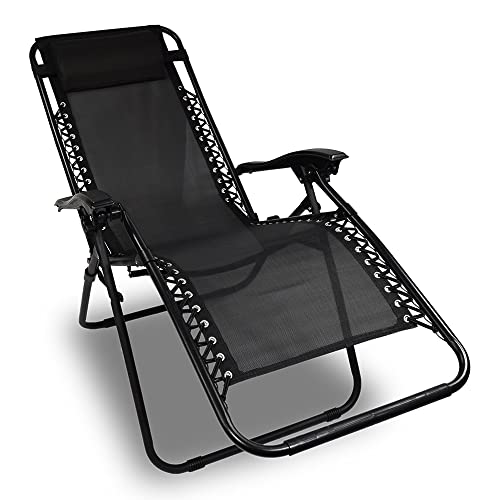 Elly Décor Patio Adjustable Steel Mesh Zero Gravity Lounge Chair Recliners