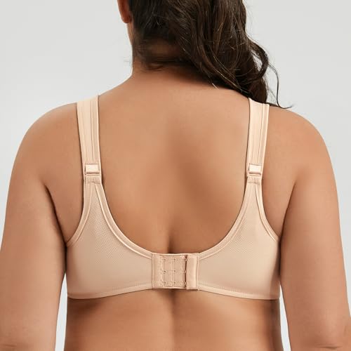 Image of Women's Underwire Sports Bra High Impact Plus Size Full Support Running Bra