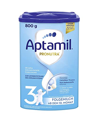 Aptamil Pronutra 3 - tilskudsmælk efter 10. måned, med DHA & ARA, uden palmeolie, babymad, mælkepulver, 1x 800 g