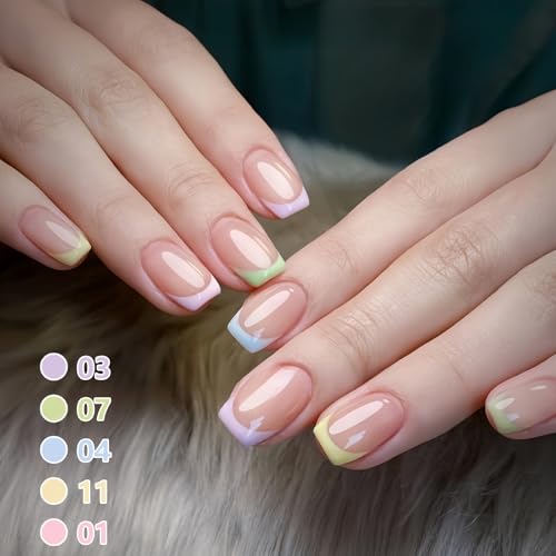 Set de esmaltes en gel Macaron GJNL 12 colores miniatura 6