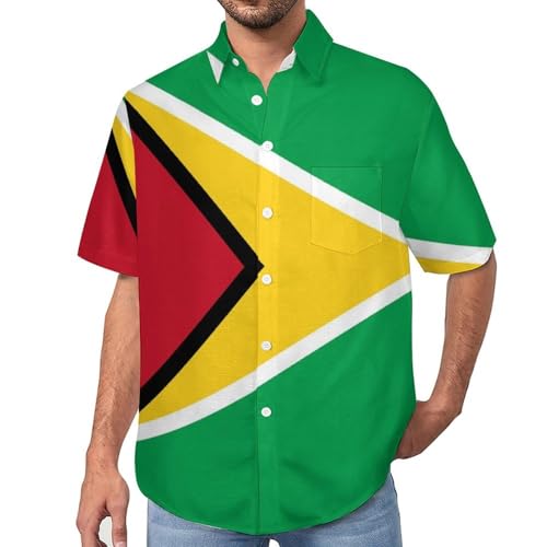 Chemise Aloha Été imprimé 3D Guyane légère et respirante grande taille homme