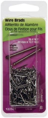 Hillman Brad Nails 1/2 " Bright Steel 20 Ga Card 1.75 Oz