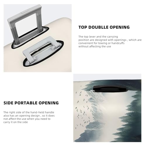 Travel Luggage Cover Fashion Suitcase Protector Landscape Mountain Spandex Baggage Covers Washable Suitcase Covers Anti-Scratch Luggage Cover Protectors Fits 18-32 Inch Suitcases X-Large4