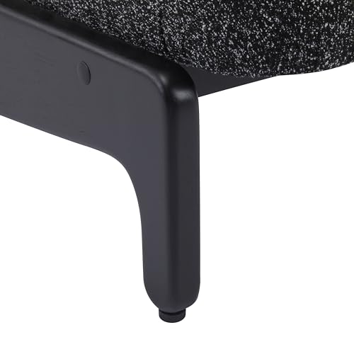 Sillón acolchado sin brazos negro y gris oscuro miniatura 7