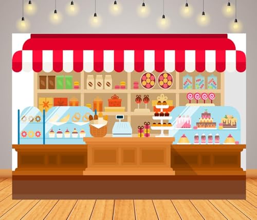Arrière-plan portrait pour anniversaire thématique sans plis décor de bonbons en tissu