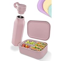 SuperglockT Faltbare Silikon Lunchbox 500ml - BPA-frei, Mikrowellengeeignet Für Unterwegs