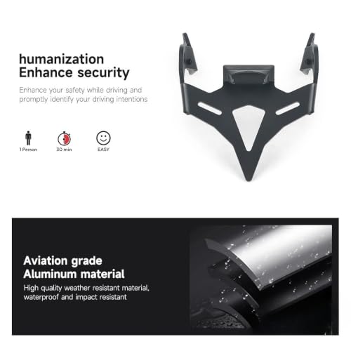 Support plaque immatriculation arrière moto CB650R à queue courte