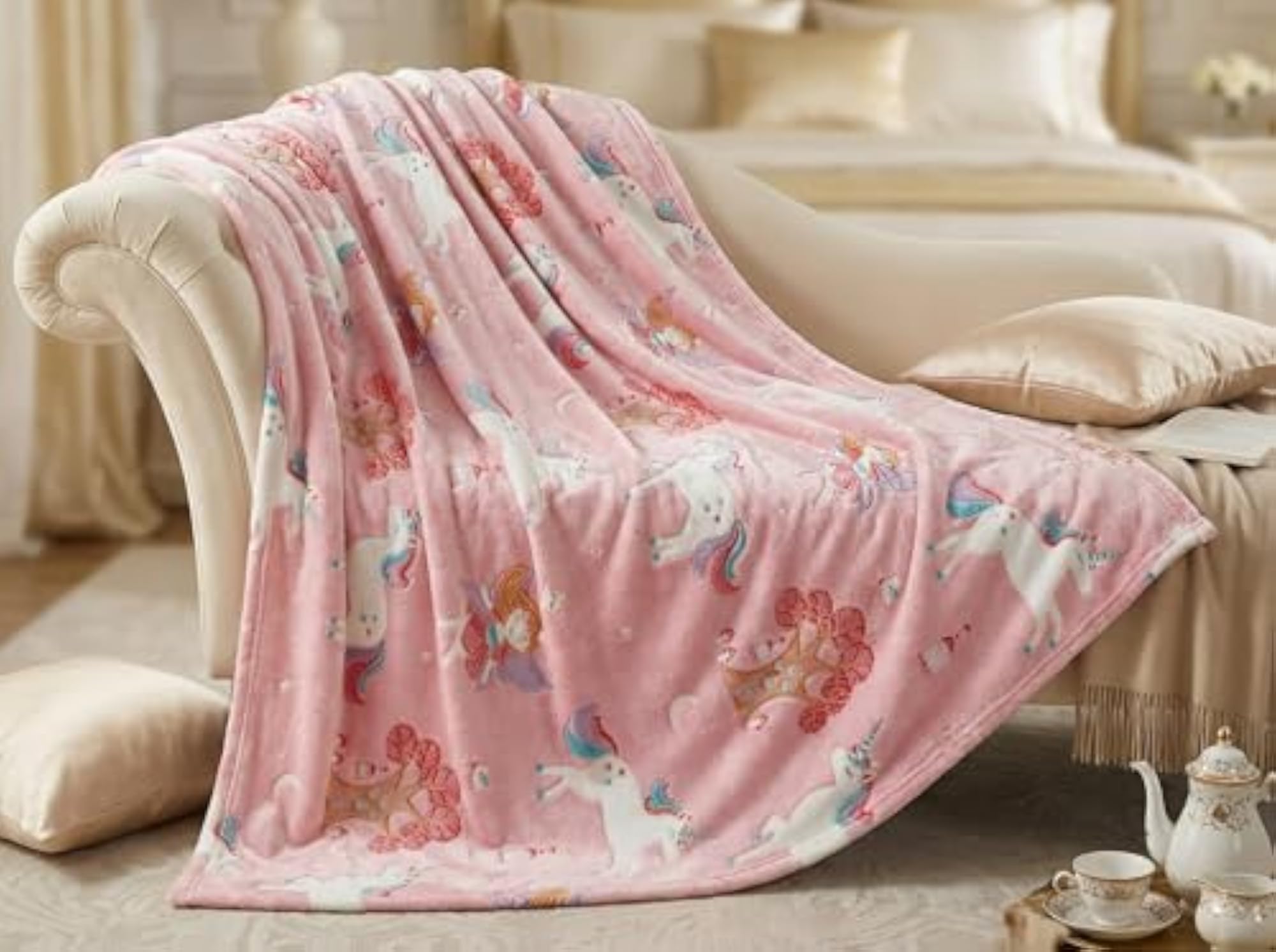 Glow in Dark Kids Blanket, Cozy Flannel Fleece Throw