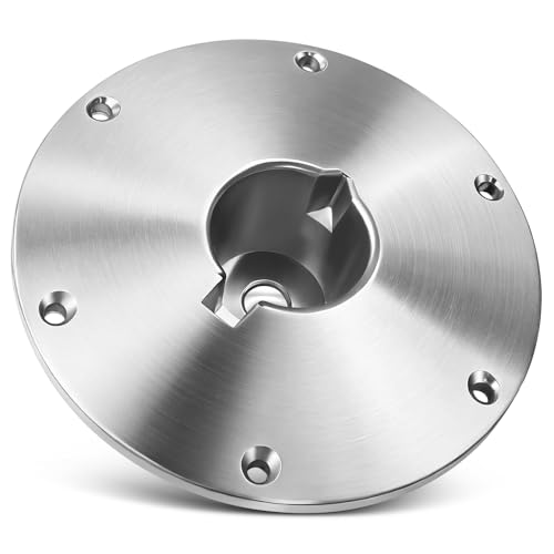 SP-68914 Heavy Duty Boat Seat Pedestal Base Aluminum Alloy Fits 2 or 2-3/8 Pin Post Sockets Compatible with Attwood & Swivl-Eze Mounts Universal Fit for Most Fishing Boats (9x9)