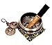 Large 5 Inch Tibetan Peace Mind Sound Singing Bowl Tingsha Cymbals Set - With Mallet and Cushion, Additional Gifts Inside - for Yoga, Meditation WITH BRASS MAZIRA FREE
