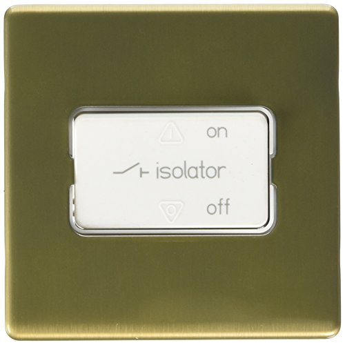MK Aspect K24859SAGW Three Pole Fan Isolator - Satin Gold