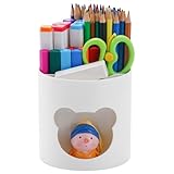 Design tendance : le motif tête d'ours ajoute une esthétique mignonne au porte-stylo. Il peut être bien compatible avec n'importe quelle décoration de votre bureau, maison et école. Le design simple du porte-stylo de bureau est mignon et vous donnera de l'inspiration.