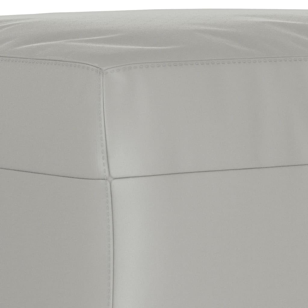 Juego de 4 piezas de sofá gris claro con tejido de microfibra, incluye chaise longue, sofá de 2 plazas, sofá de 3 plazas y reposapiés, taburete de 60 x 50 x 41 cm, diseño moderno para salón