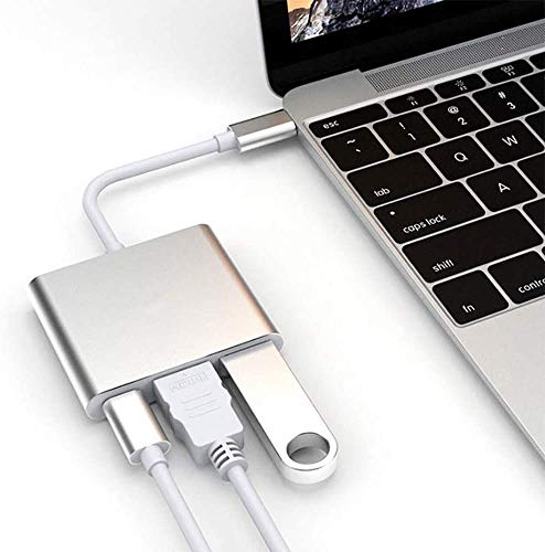 Tec-Digi Hub USB C Type C HUB vers 1080P 4K HDMI+USB 3 en 1 USB C HUB Convertisseur Câble Adaptateur – vue 2