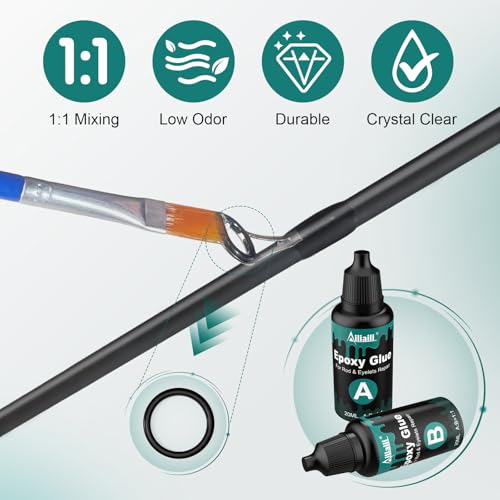 image for ailiaili Fishing Rod Repair Kit, Fishing Pole Eyelet Repair -13 Sizes 