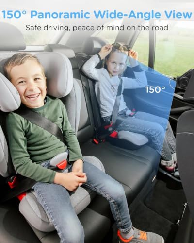 7" Touchscreen Baby Car Mirror, Baby Car Camera HD 1440P, View Infant in Rear Facing Seat with 150°Wide Angle, Night Vision — view 4