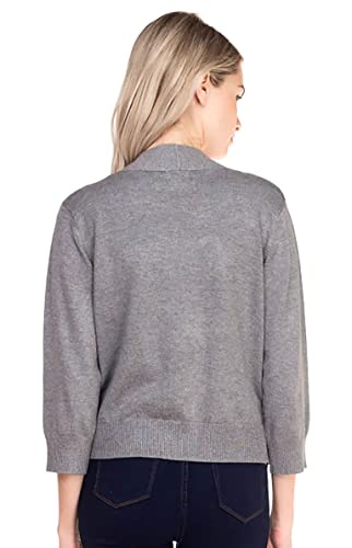 Image of Bolero Cropped Cardigans Shrugs for Women - 3 /4 Sleeve Open Front Cover up for Dresses