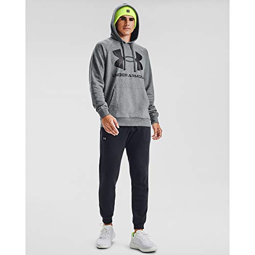Under Armour Herren Rival Fleece Big Logo Hd T-Shirt, Pitch Grey Light Heather/Schwarz (012), S – Ansicht 3