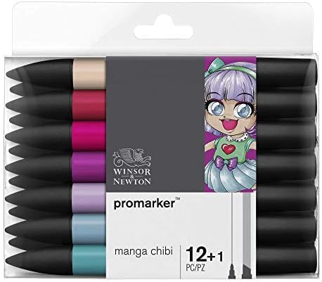 Winsor & Newton, Promarker, Arts and Illustration Wallet, Set of 24, Alcohol Based Dual Tip Markers