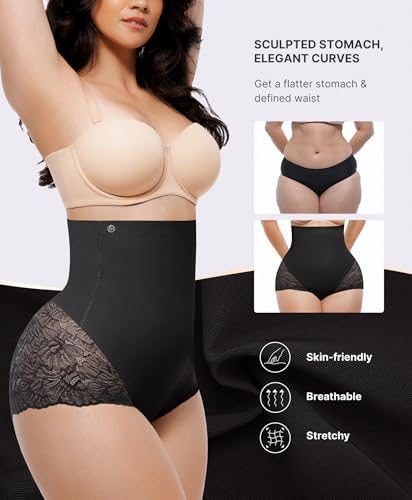 SHAPELLX Shapewear Tummy Control Panties for Women Underwear High Waisted Faja Body Shaper Stomach shapewear Seamless2