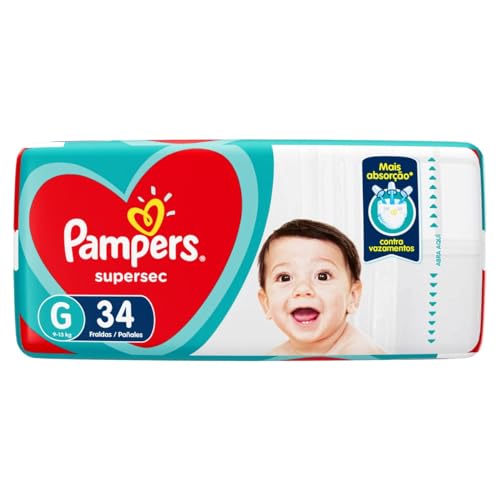 Fralda Pampers Supersec Mega G Com 34 Unidades