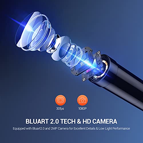 DEPSTECH 5.5mm Lens Industrie Endoskopkamera 4,3" LCD-Bildschirm 1080P Digitales Endoskop IP67 wasserdicht Inspektionskamera, 6 Einstellbare LEDs, 5m halbstarres Kabel, 32GB Karte DS300 – Bild 4