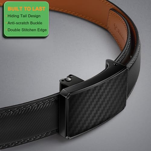 Men Belt-Ratchet Adjustable Belt Conceal Carry For Gift Men Dress Casual Jeans 1 3/8"-Cut For Fit2