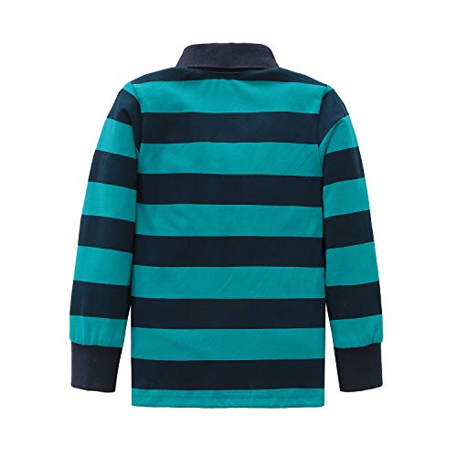 Image of Boys Rainbow Striped Shirt Cotton Long Sleeve T-Shirts