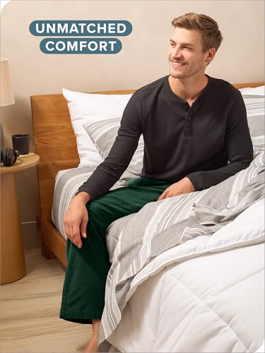 Bare Home 100% Cotton Flannel Pajama Bottoms for Men, Flannel Pants, Lounge Pants2