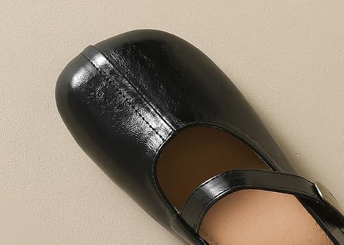 Niction Women's Mary Jane Shoes Round Toe Comfortable PU Leather Slip on Ballet Flats Adjustable Strap Soft Work Dress Ballerina Walking Shoes4