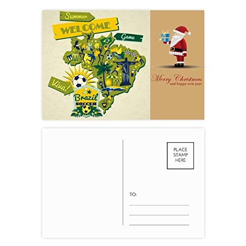 Cartes postales de football Brésil pour décorer un bureau ou envoyer en été