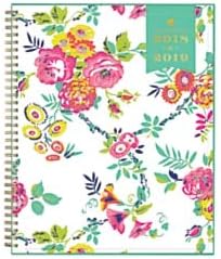 Day Designer for Blue Sky 2018-2019 Academic Year Weekly & Monthly Planner, Flexible Cover, Twin-Wire Binding, 8.5" x 11", Peyton White Design