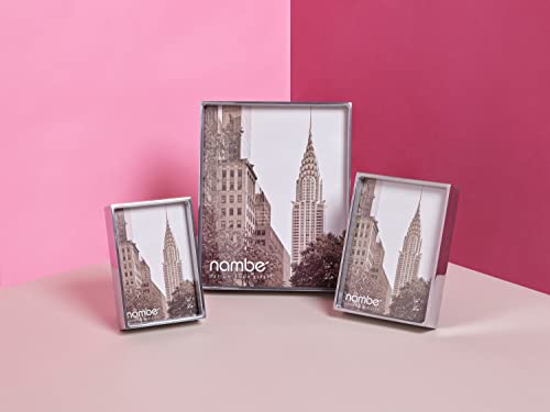 Nambe Treso Picture Frame, 5" X 7” | Photo Frame With Contemporary Design | Tabletop Display, Family, Friends, Wedding Gift, Home Office Décor | Made Of Nambe Alloy And Glass #TOP2