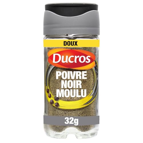 Poivre noir moulu intense Ducros Force 5 pour sublimer vos sauces et viandes de caractère