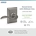 Schlage F10 ACC 619 ADD Accent Door Lever with Addison Trim, Hall & Closet Passage Lock, Satin Nickel