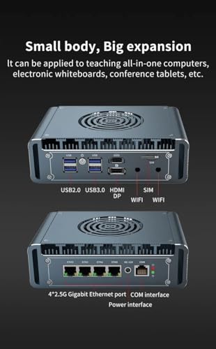 Image of Micro Firewall Appliance, 4 i226-V 2.5Gbe LAN Ports, Fanless Mini PC Celeron N5105 Quad Core, DDR4 1*M.2 Support AES-NI Barebone Router PC VPN,HDMI DP USB3.0 RAM (DDR4) SSD(M.2 NvmE) (NO RAM NO SSD) | Micro Firewall Appliance, 4 Cores 4 Threads up to 2.90 GHz,DDR4 1*M.2 Support AES-NI Barebone Router PC VPN,HDMI DP USB3.0