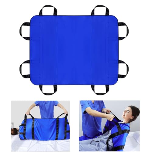 Coussin de transfert patient avec 8 poignées drap de positionnement bleu - 2