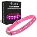 Blazin' Safety LED Dog Collar - USB Rechargeable with Water Resistant Flashing Light - Small Pink