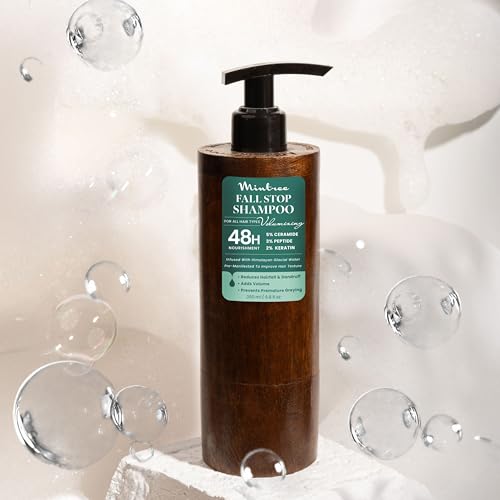 Mintree Organic Anti-Hair Fall Shampoo with Ceramides&Rosemary Oil for Dry&Frizzy Hair |Boosts Hair Growth|Prevents Premature Greying& Dandruff|Sulphate Free&Vegan|Shampoo for Men&Women,200 grams