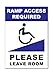 Price comparison product image Ramp Access Required for Wheelchairs Emergency Safety Vinyl Sticker Decal Ideal for Car Van Bike Bus Disability Cars 210mm x 145mm