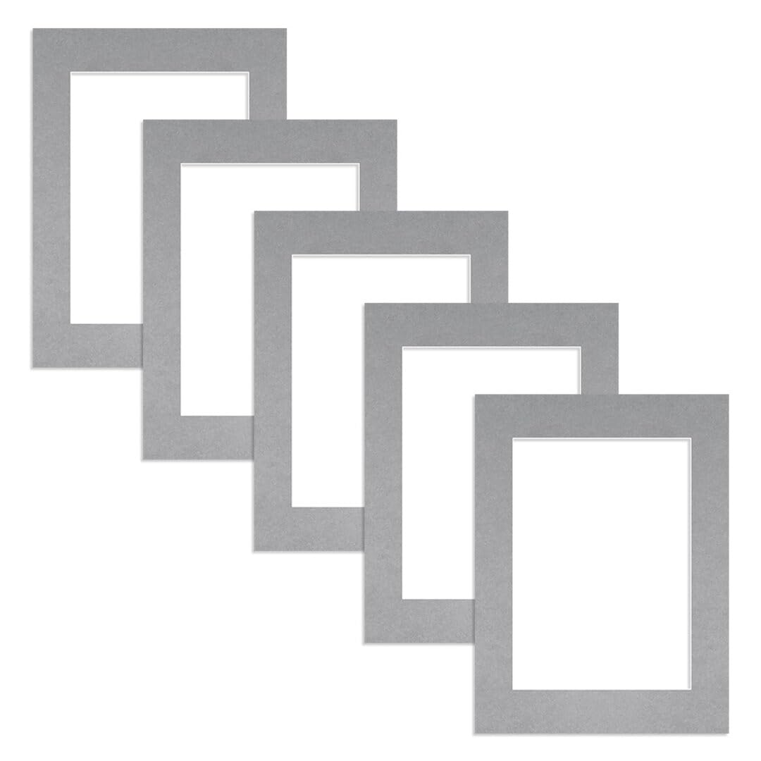 Alison Kingsgate 16X12 Silver Picture Mount for Frames-A4 Aperture-Pack 5 — image 1