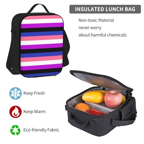 Sac à dos Pride multicolore 3 pièces à grande capacité avec lunch bag - 5