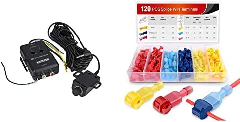 Scosche LOC2SL Line Output Converter Adjustable Amplifier, Black & Nilight - 50004R 120 Pcs/60 Pairs Quick Splice Wire Terminals T-Tap Self-Stripping