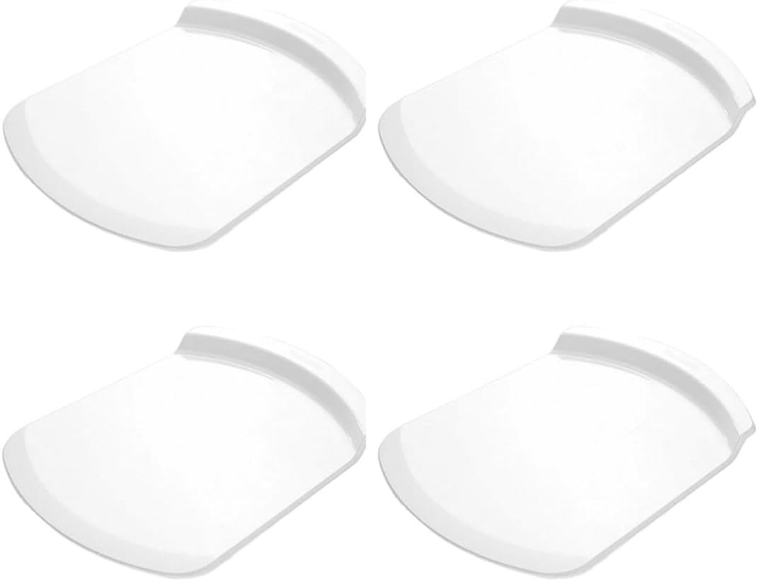4pcs Cake Transfer Shovels and Pizza Transfer Trays Set, White Pp Material Creative Design, for Transferring Food and Serving Food in Kitchen or Restaurants