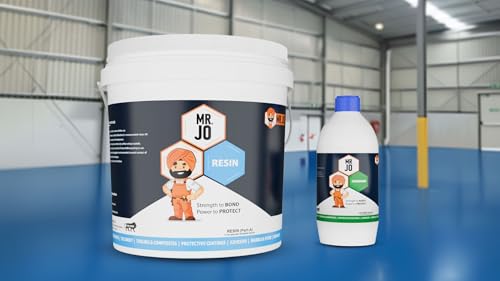 Image of MR. JO Floorkot-HB [ 6kg ] | High Build Epoxy Floor Coating | Solvent-Free | Heavy-Duty Industrial Flooring | Chemical & Abrasion Resistant (Blue)