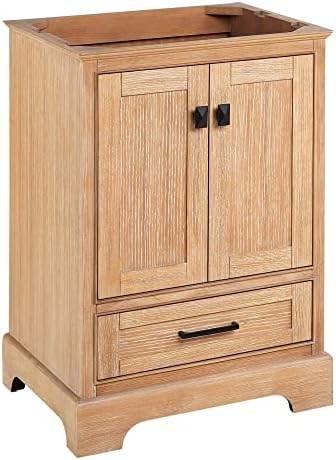 Signature Hardware 482891 Quen 24" Single Vanity Cabinet Only - Less Vanity Top - Driftwood Brown